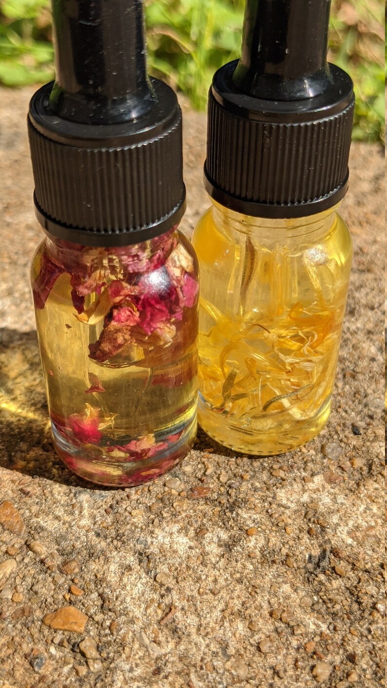 Beauty Oil Set Rose Infused Oil Calendula Infused Oil Etsy