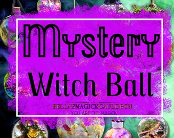 Mystery Witch Ball - Home Protection - Witchy Gift - Under 25 - Yule Gift - Spell Ball - Glass or Plastic - Intuitively Picked - Pagan