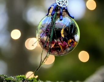 CUSTOM Glass Witch Ball - Witch ball - Home Blessing - Home Protection Ball - Witches Amulet - Banish Negativity - Warding - Spell Ball