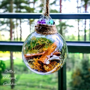 Amethyst Witch Ball – Crystal Healing Sphere for Meditation, Tranquility & Energy Clearing | Witchcraft Décor | Spiritual Gift