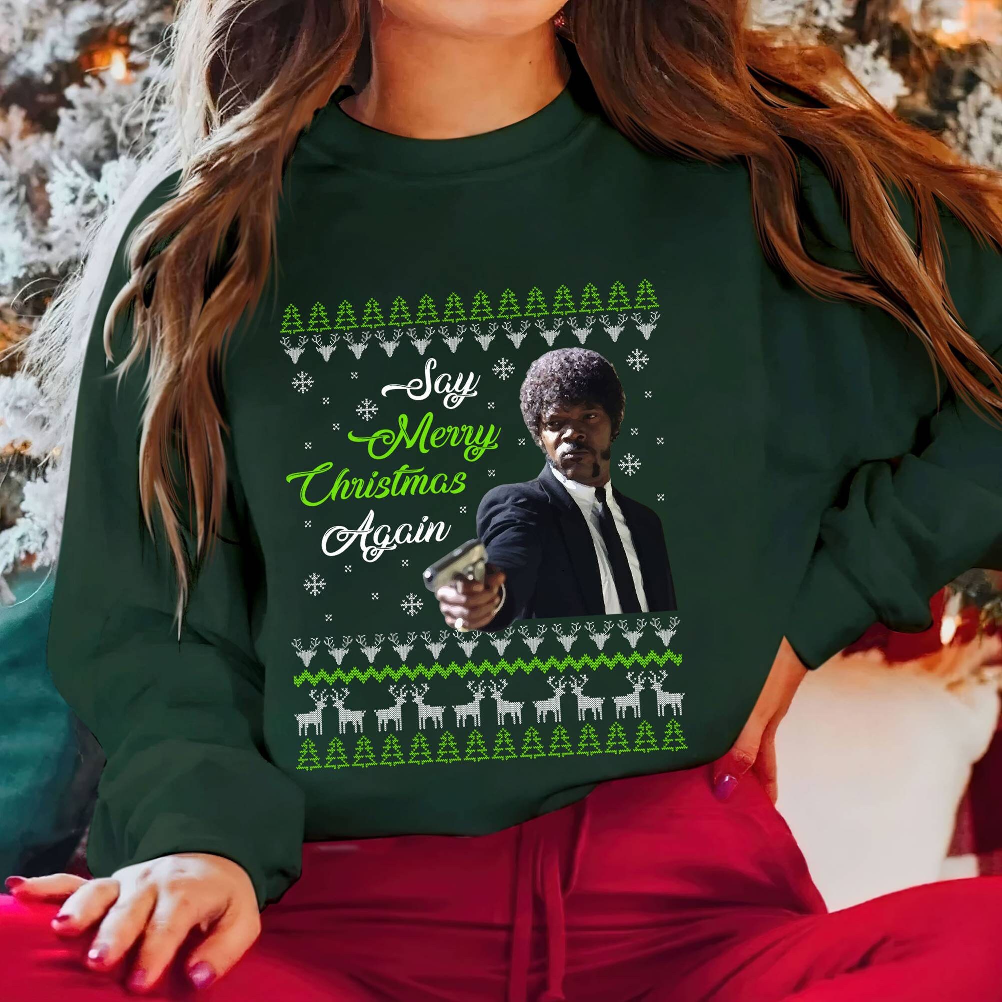 pulp fiction christmas shirt
