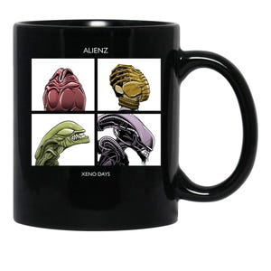 Alienz Xeno Days Mug | Sci-Fi Alien Monster Black Ceramic Cup