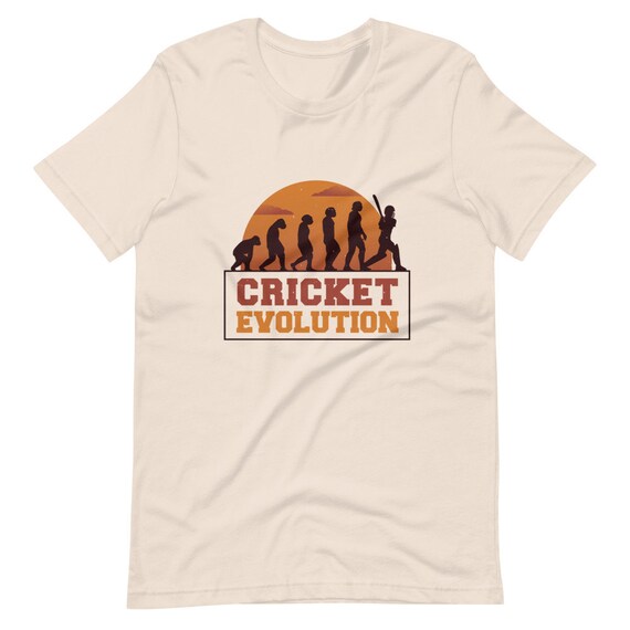batteur /"evolution of man /'t-shirt Cricket