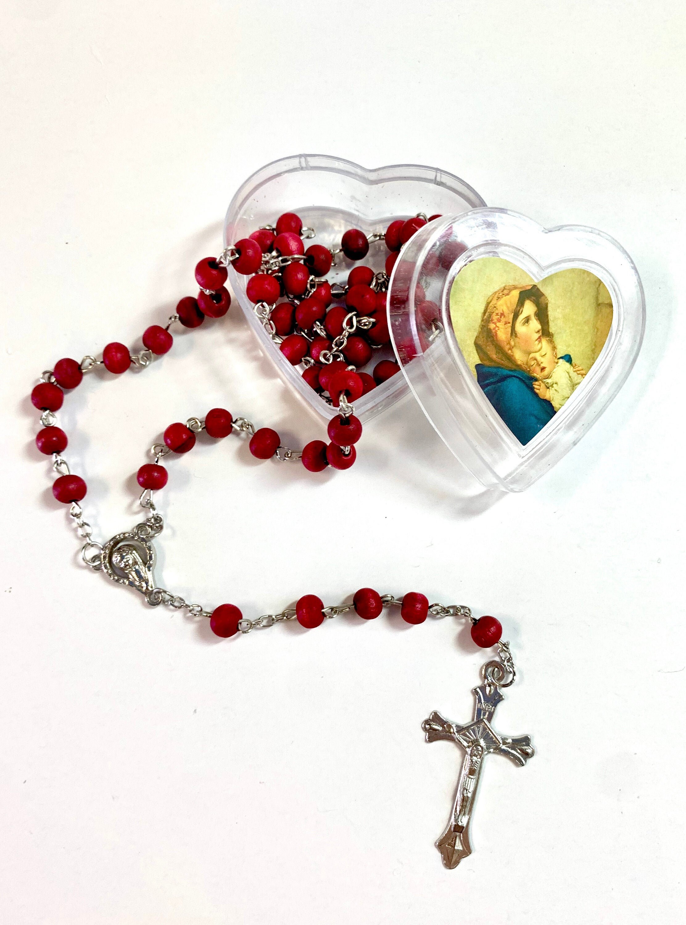 Rose Scented Rosary Rosaries Scented Rosary Rose Bead Rosary Red Bead