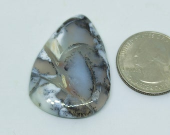 38X27mm, Top Quality Natural Dendrite Agate Pear pendant Cabochon Loose Gemstone ,Precious Gemstone