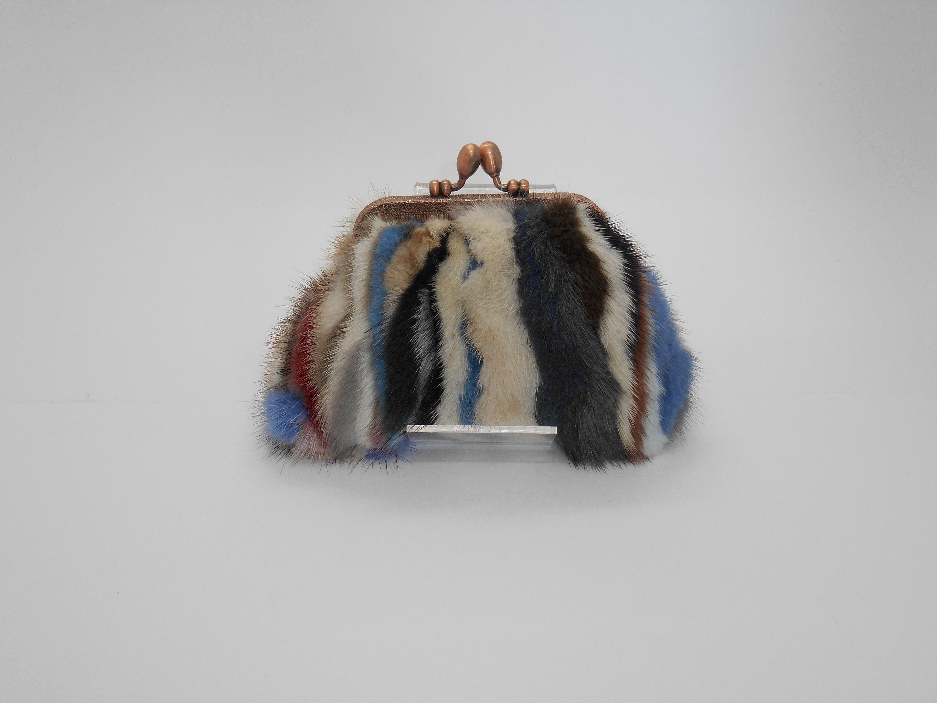 pink fur wallet