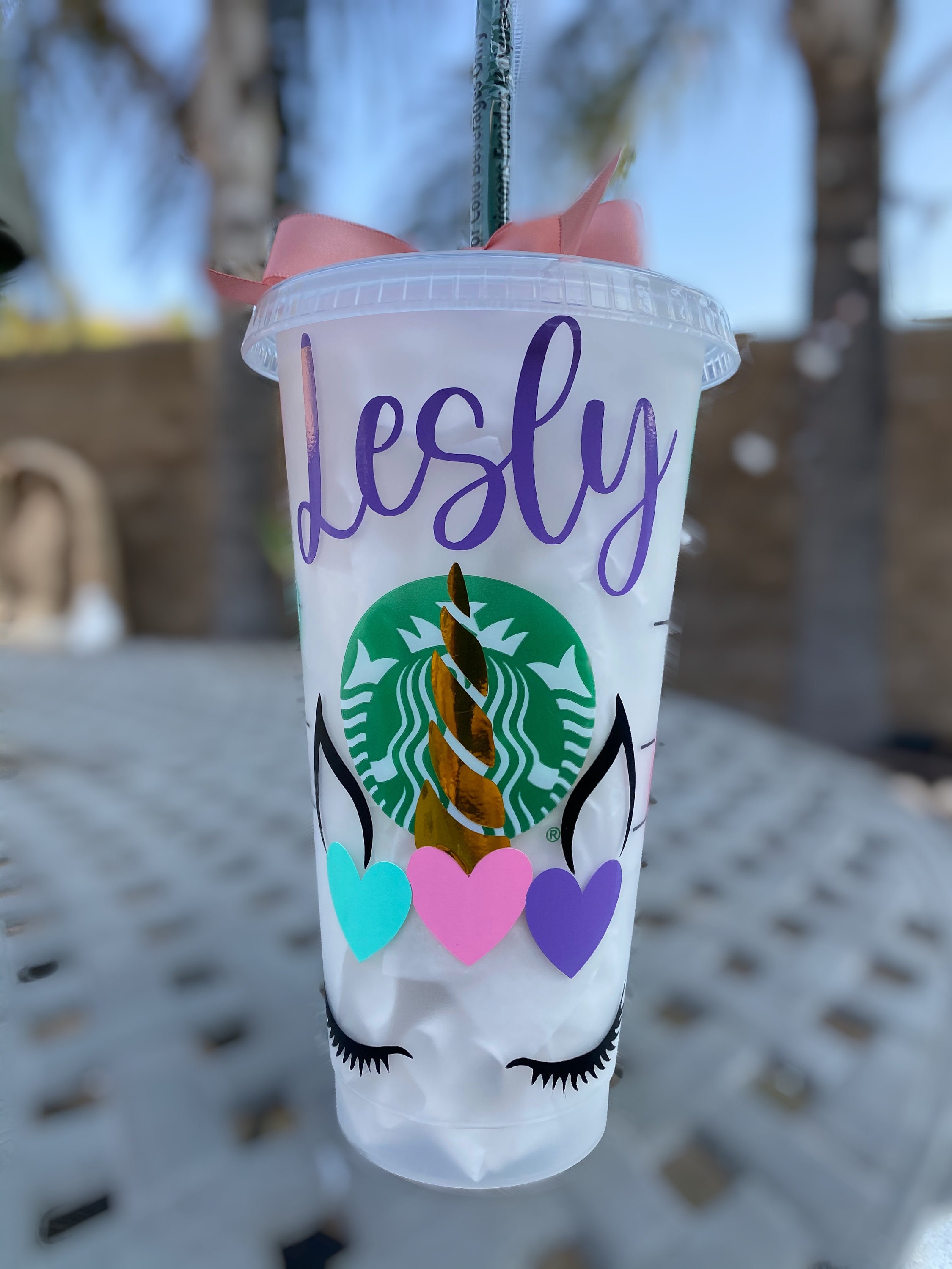 Unicorn Starbucks Cup l Starbucks Cold Cup l Unicorns l Etsy