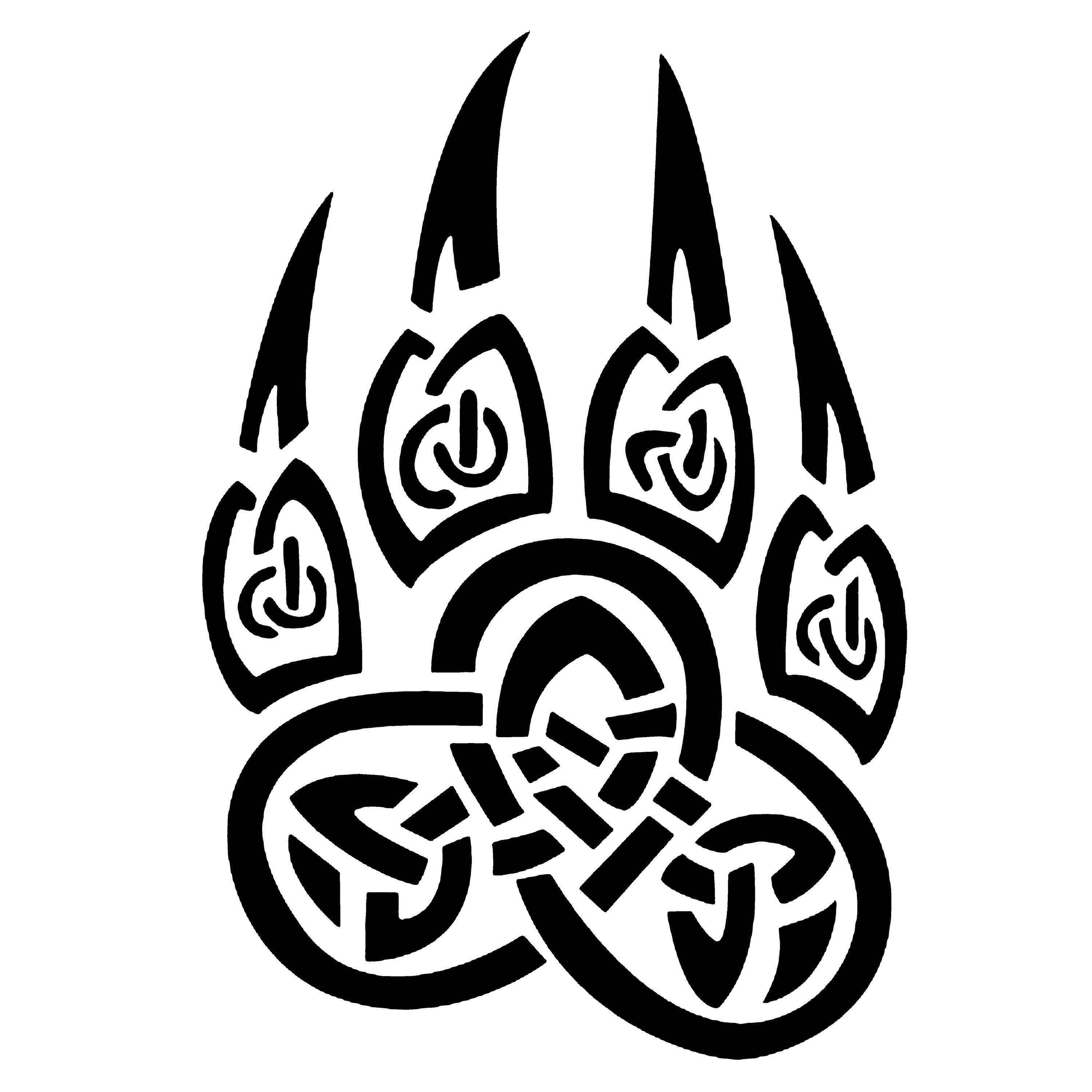 Celtic bear paw tattoo