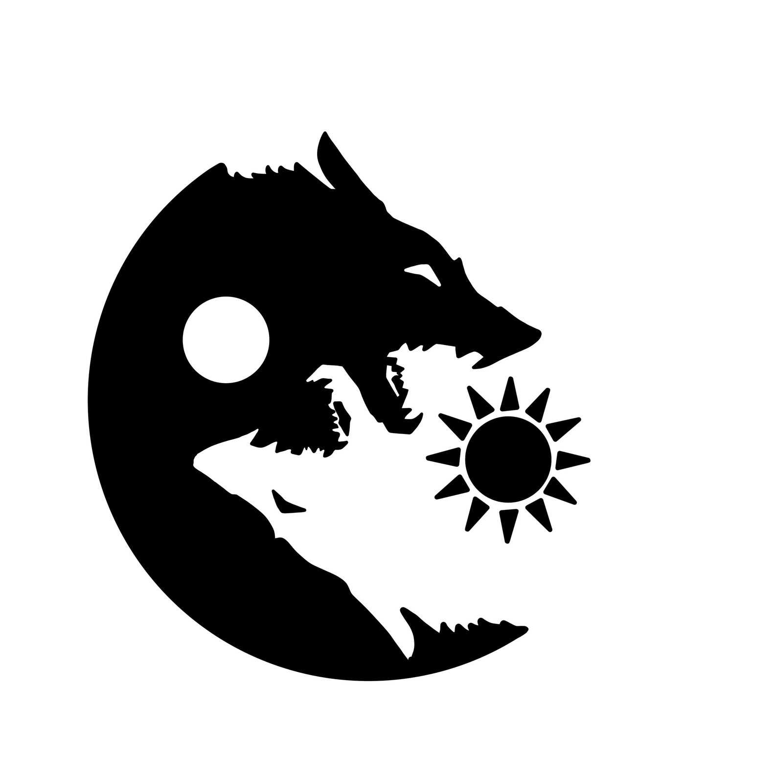 Viking Symbol of Fenrir the Wolf Who Eats the Sun Ragnarok | Etsy