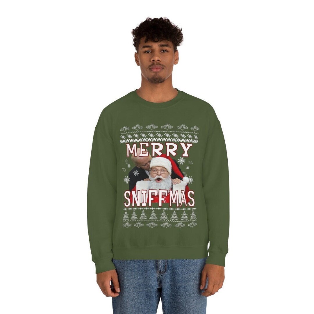 Merry Sniffmas Unisex Anti-biden Ugly Christmas Sweater Funny Political ...