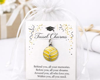 2026 Water Polo Graduation Tassel Charm for Senior Player Keepsake Gift, Water Polo Team Senior Night Banquet Award Charm