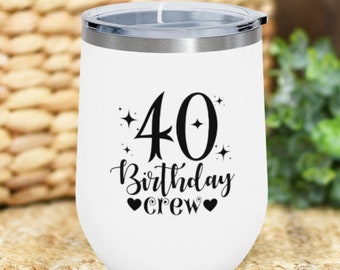 40th Birthday Gift, Vintage 1982 Birthday Tumbler, Born In 1982, Wine Tumbler, Wine Lover Gift, Birthday Wine Tumbler, 40th Tumbler