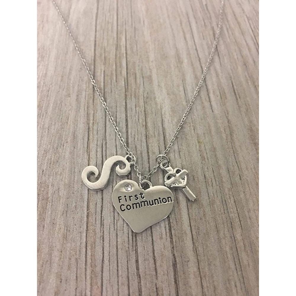 First Communion Chains Personalized First Communion Necklace, First Holy Communion Gifts, 1st ...