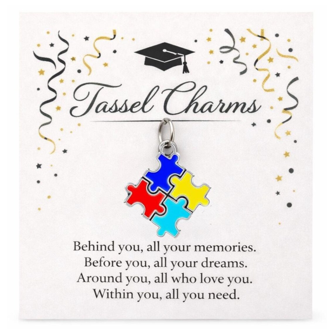 Autism Awareness Graduation Tassel Charm, Autism Support Gift, Advocate ...