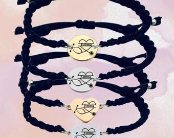 Personalized Nurse Gift, Engraved Nurse Adjustable Rope Bracelet, Nursing Jewelry, Nurse Gift Nurses Team Gift