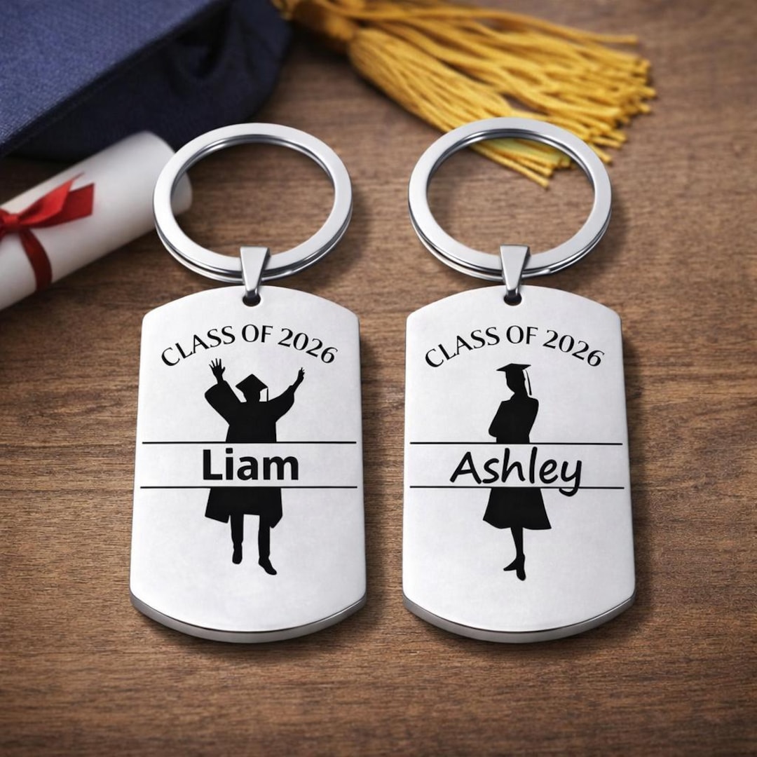 Personalized Class of 2026 Graduation Keychain, Custom Name Senior Gift ...