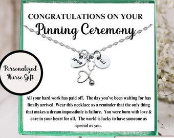 Nurse Graduation Gift, Personalized Nurse Gift, Nurse Graduation Gift, Nurse Necklace, Nursing Student, Nursing School,Gift Pinning Ceremony