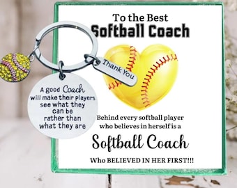 Softball Coach Gift, Softball Great Coach is Hard to Find But Impossible to Forget Keychain, Softball Key chain, Softball Team, Thank You