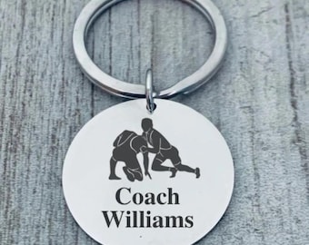 Wrestling Coach Keychain, Wrestling Coach Gifts, Stainless Steel Great Coach is Hard to Find Coach Keychain, Wrestler Gift, Wrestling
