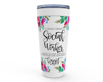 Social Worker Tumbler, Social Worker  Gift, Social Worker Stainless Steel Wine Cup, Thank You, Appreciation Gift for Women