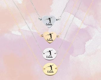 Personalized Engraved Stainless Steel Javelin Throw Charm Necklace Javelin Throw Jewelry, Custom Javelin Throw Gift, Javelin Throw Team Gift
