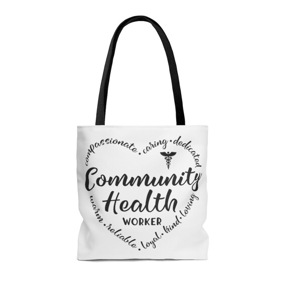 Community Health Worker AOP Tote Bag Community Health Worker Gift Healthcare Gift Medical Gift Appreciation Gift Tote Bag Saddle Bag Etsy