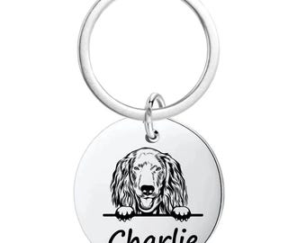 Boykin Spaniel Gifts ,Personalize Boykin Spaniel  Keychain, Custom Engraved  Dog Keychain, Memorial Keepsake for Dog Mom and Dad, Dog Lover