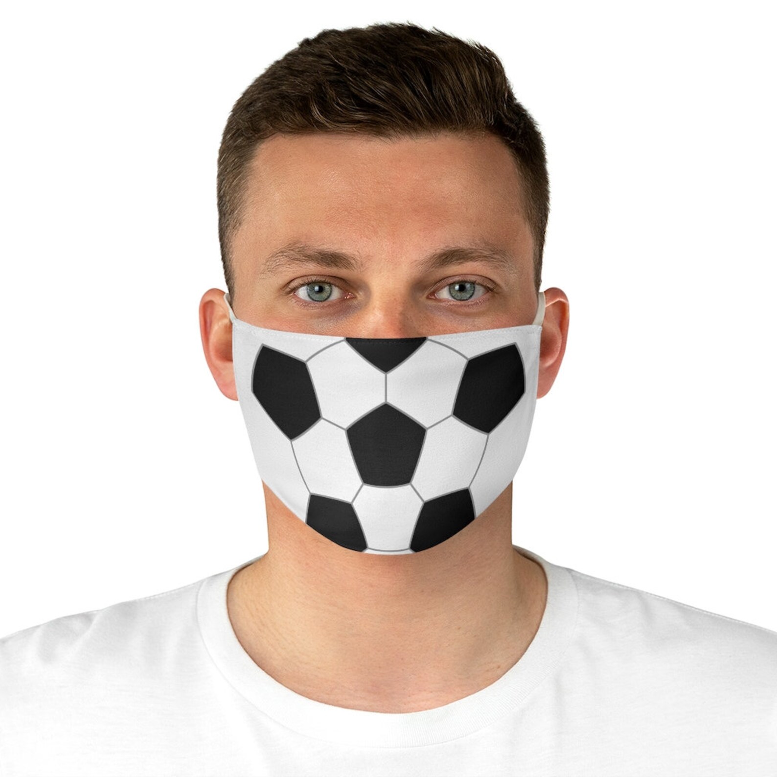 Soccer Face Mask Unisex Soccer Print Soccer Ball Print Face Etsy