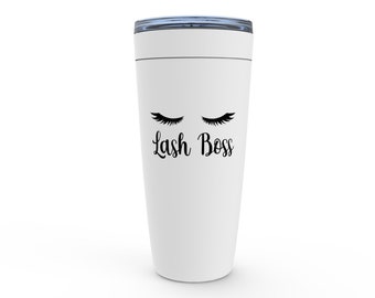 Lash Boss Tumbler, Lash Extension Artist Stainless Steel 20oz Travel Coffee Cup Gift, Birthday