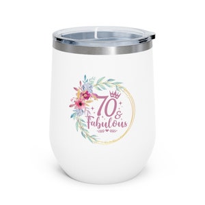 70th Birthday Gift, 70th Tumbler, 1954 Funny Birthday Wine Glass, 70 & Fabulous Tumbler for Women, 70th Birthday Gift for Women, 70th Gift