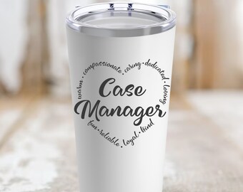 Case-Manager Becher, 20 Unzen, Case-Manager Geschenk, Geburtstagsgeschenk, Wertschätzungsgeschenk, Geschenk für Case-Manager, Geschenk für Freund, Danke, Fallbecher