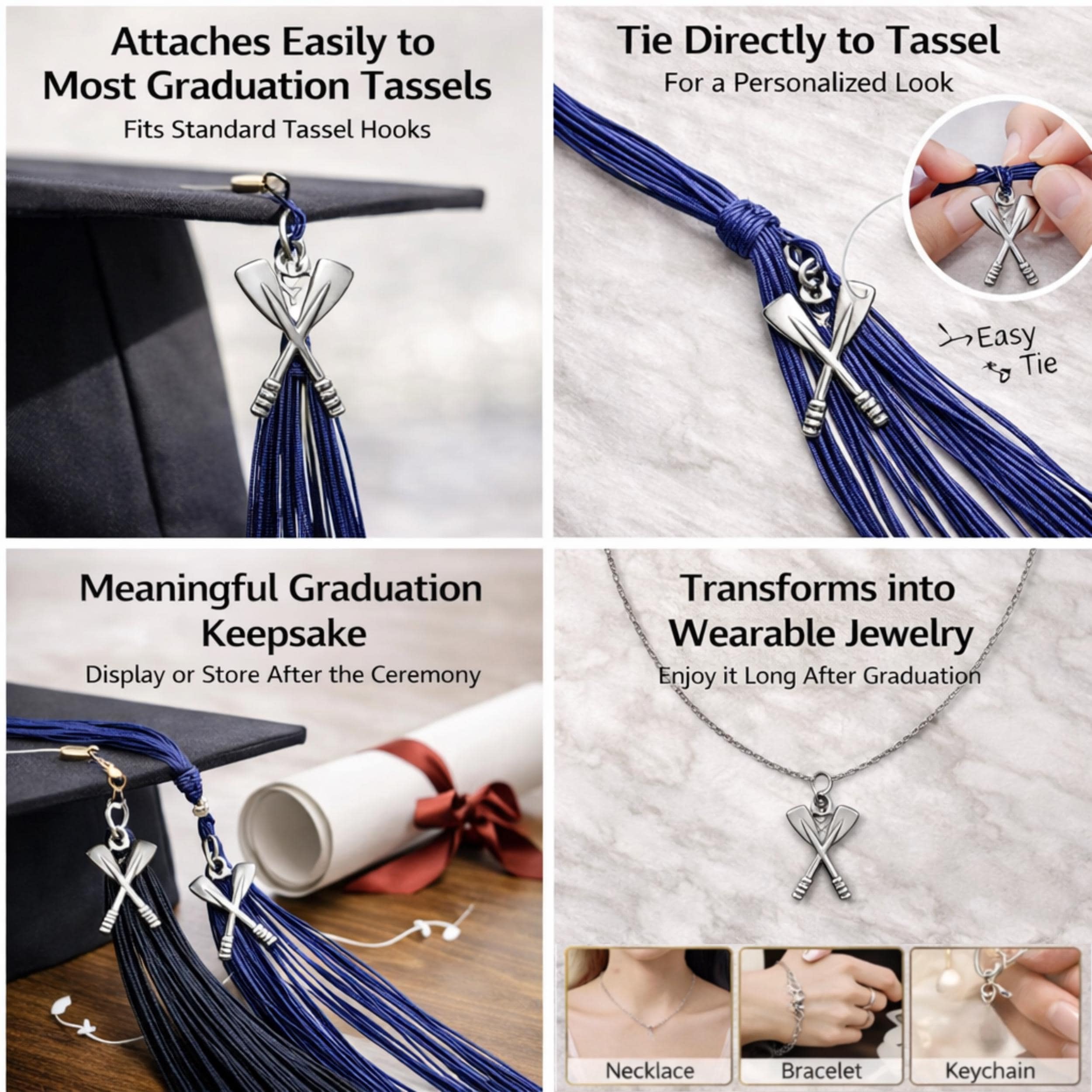 Rowing Graduation Tassel Charm for Senior Crew Athlete Keepsake Gift ...