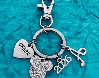 Personalized 2026 All Star Cheer Keychain, Cheer Summit Zipper