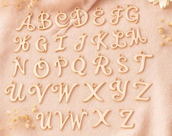 Rose Gold Letter Charm, Rose Gold Initial Charm, Letter Charms, Letter Pendant, Necklace Charms, Alphabet Charm, Rose Gold Charm