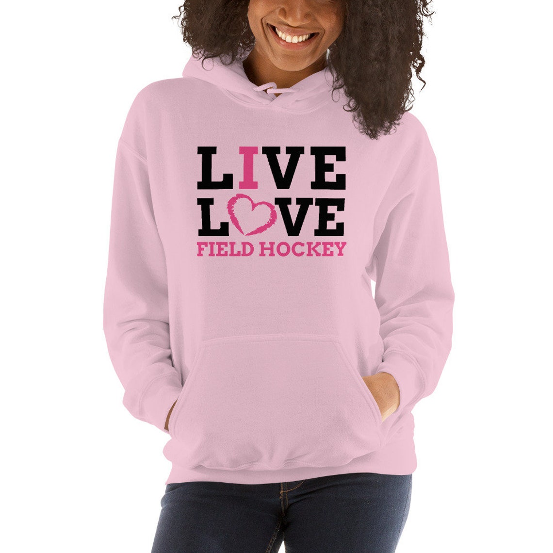 Field Hockey Hoodie Girls Field Hockey Sweatshirt Live Love Etsy