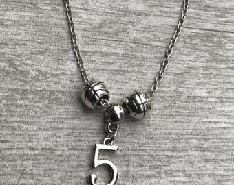 Personalized Basketball Number Charm Necklace, Basketball Necklace, Sports Necklace,Basketball Player Gift, Basketball Pendant, Team Gift