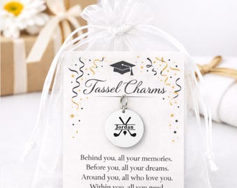 Personalized Golf Graduation Tassel Charm 2026 Golf Player Gift Custom Name Engraved Senior Keepsake Golfer Gift