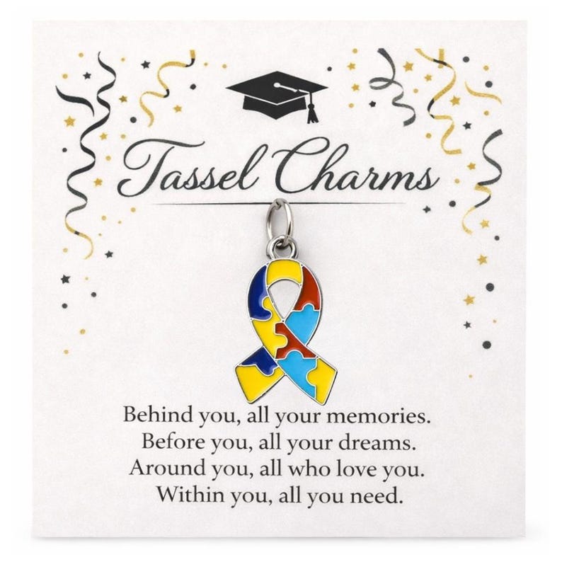 Autism Awareness Graduation Tassel Charm, Autism Support Gift, Advocate ...