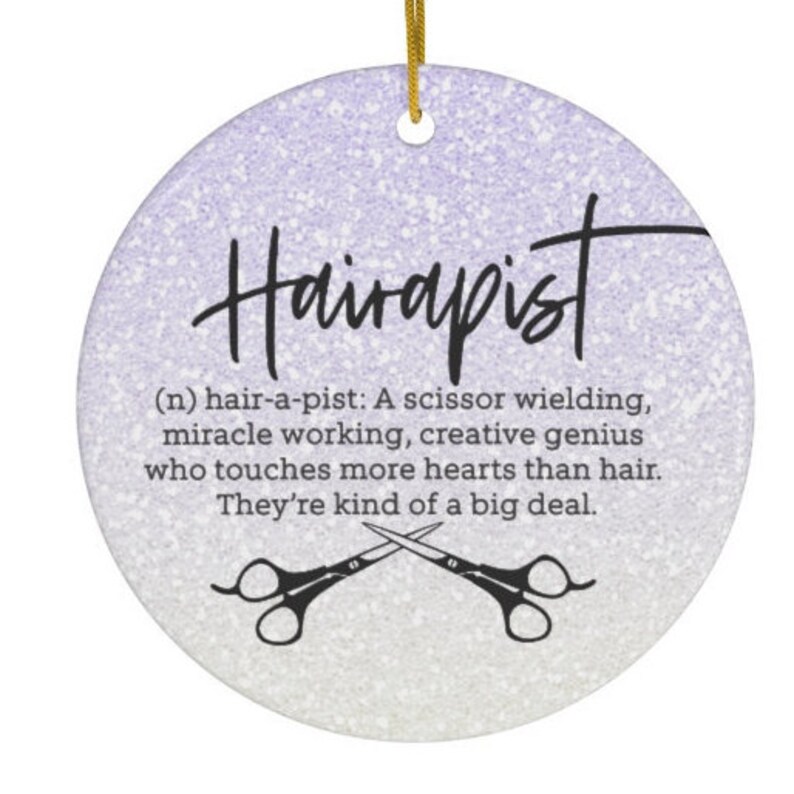 Hairstylist Ornament Hairdresser Christmas Ornament Funny Etsy