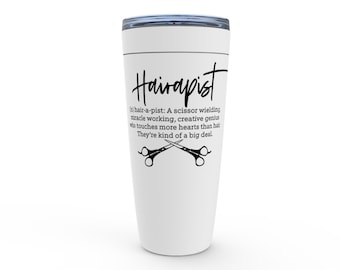 Vaso de peluquero, regalo divertido de peluquero, copa de viaje de vino de acero inoxidable de peluquero, gracias de peluquero, taza de café