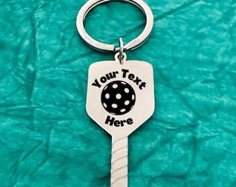 Pickleball Keychain, Personalized Pickleball Jewelry, Pickleball Gifts, Dink It, Pickleball Paddle, Pickleball Player Gift for Men and Women
