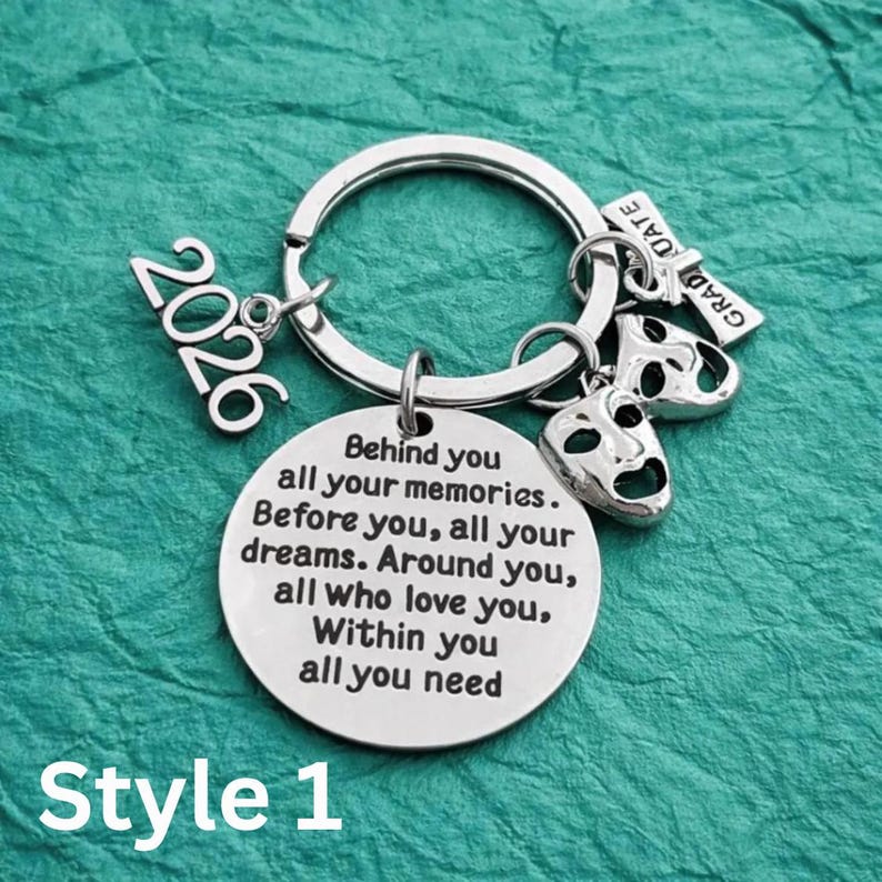 Drama Keychain Theater Gift Tragedy Masks Keychain 2026 Graduation Gifts Drama Students Actor Actress Gift, High School, Inspirational Style 1- Keychain