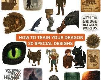 Toothless Dragon SVG Bundle: How to Train Your Dragon Clipart (Digital Download