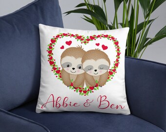 Personalized Love Cushion, Valentines Day, Gift For Her, Girlfriend Gift