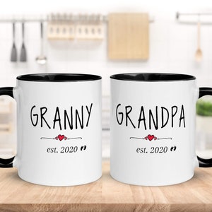 New Grandparent Gift Bundle ~ New Grandma Gift ~ New Grandpa Gift ~ Baby Shower Gift ~ Granny Mug ~ Grandpa Mug ~ New Granny Gift
