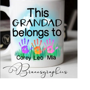 personalised cushion,keyring,mug Dad,Daddy,Granda, kids hands