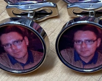 Personalised Cufflinks,2 piece set,wedding,groom,best,man,birthday,engagement,father,friends,gift,pets,gifts,,memorial,Anniversary,chrome,