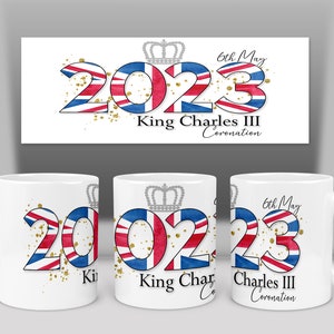 King Charles III Coronation,Celebration mug,6th May 2023,Memorabillia,Royal Family,Gift,Keepsake,Souvenir,God save the king, Personalised,