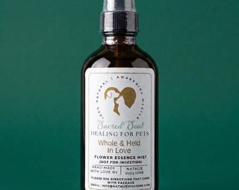 Flower Essence Pet Mist for Dogs and Cats | Calming Aura Spray for Emotional Support, Bonding & Pet Wellness