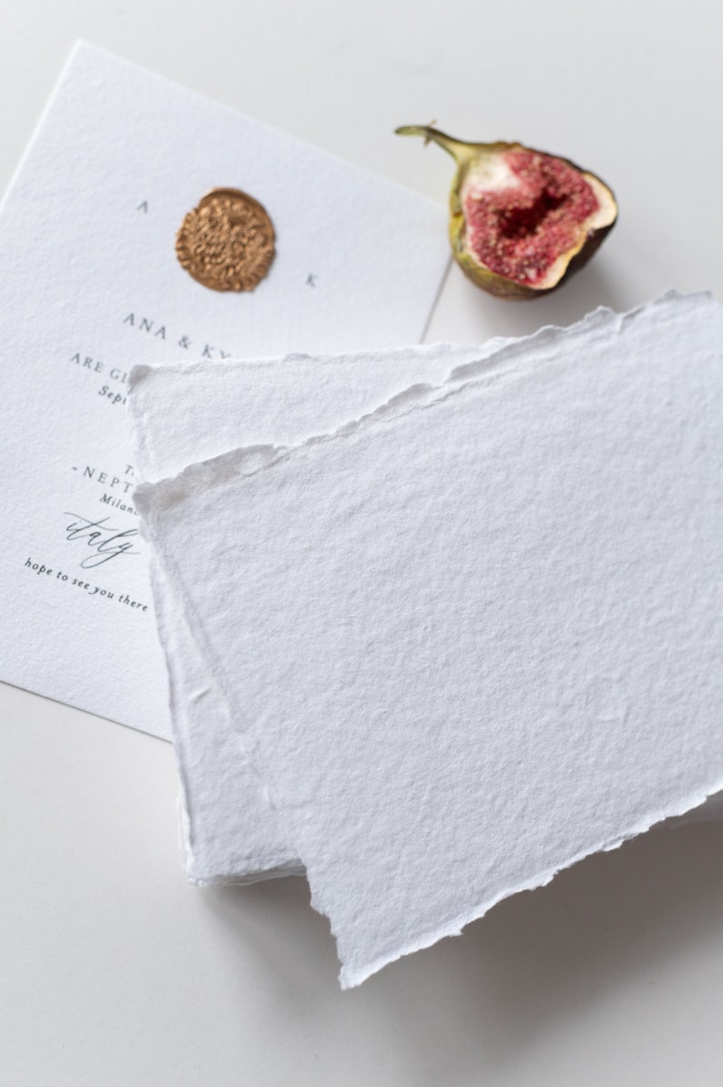 COTTON PAPER COL. handmade paper, deckle edge, gift card, invitation paper, invitation, drawing paper, invite, envelope cotton paper Papier, 10 Stk.